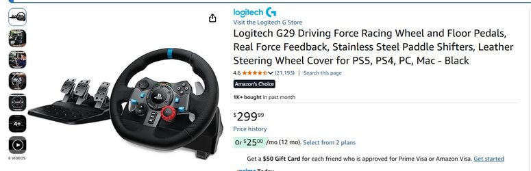 Driving Wheel And Floor Pedals