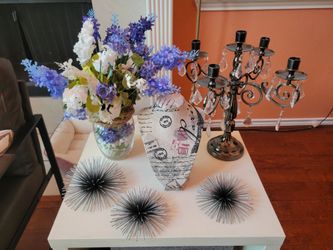 Candelabra,  jewelry organizer,  Vase, metal spikes for wall or table