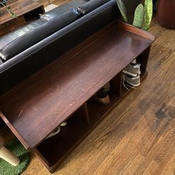 Wooden Entryway Shoe Bench