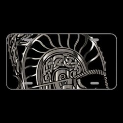 License Plate Novelty Car Front Armor Dragon Helm Helmet