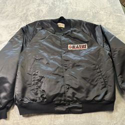 Rare Vintage 90s ChalkLine NBA Portland Trailblazers Satin Bomber Jacket Mens XL