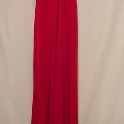 Betsy And Adam Striking Red Backless Dress By Linda Burnell