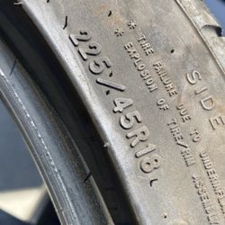 225/45/18 (4 Tires) $100.00/ All 4 