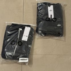 NEW ALO QUATER ZIP SET /S:M/BLACK