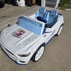 Disney Frozen Power Wheels Mustang Car Kids