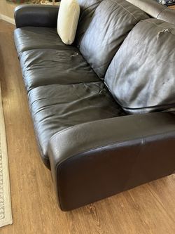 Leather Sofa Set With Chair