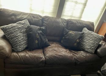 Leather Couch +  Chair $ 100 for both