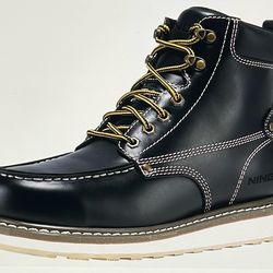 Hisea Ningo Steel Toe Leather Work Boots 10 1/2