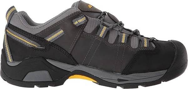NEW SZ 9.5 Men Work Boots KEEN Utility Detroit Low Height Leather Soft Toe Work Shoe XT ESD