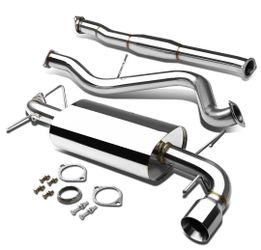 08-14 SUBARU IMPREZA WRX MODEL SINGLE-EXIT S/S CATBACK EXHAUST - ROLLED TIP