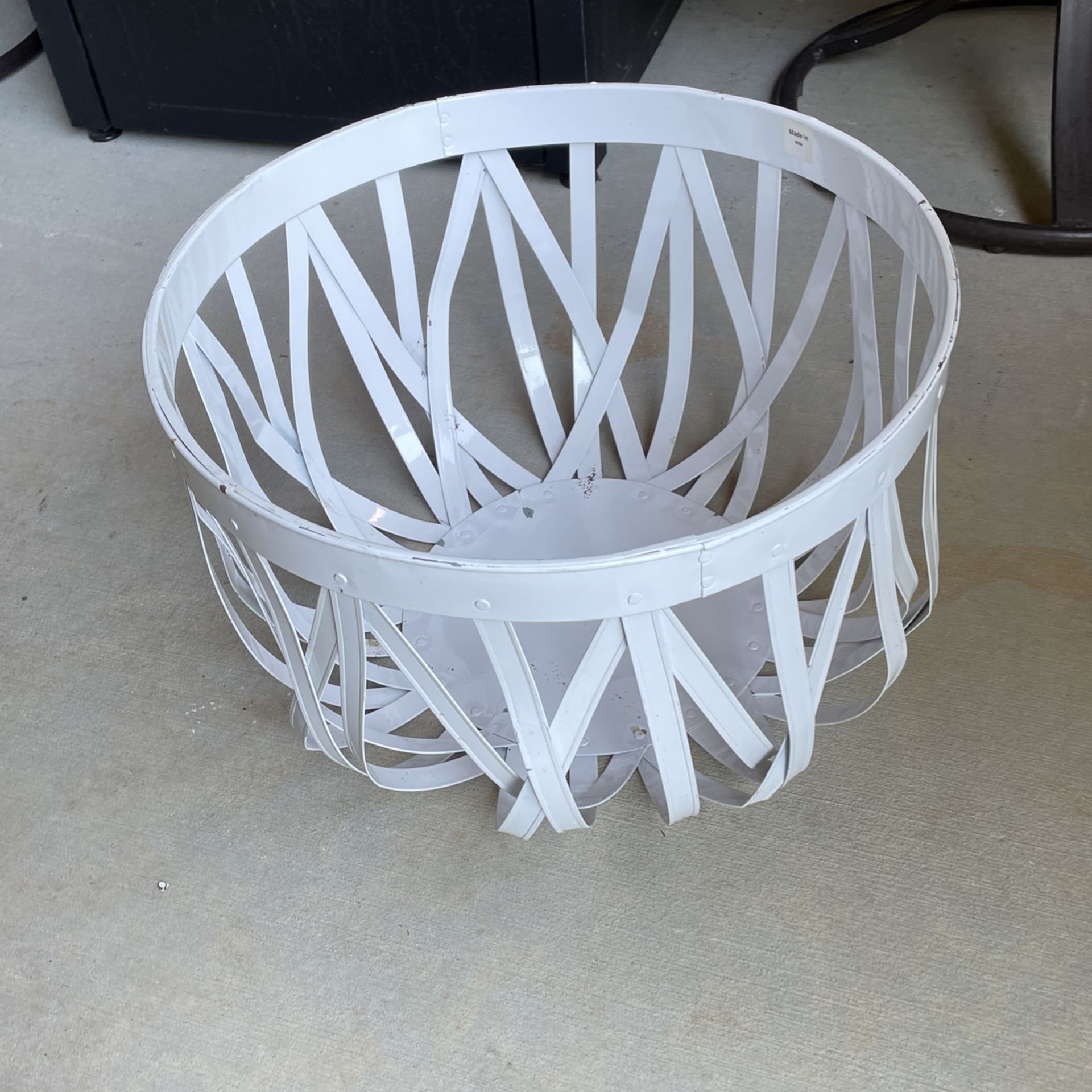 White Metal Basket