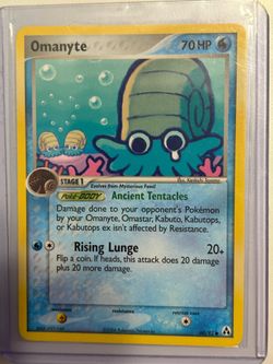 Omanyte ex legend maker pokemon card