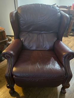 Burgundy Wingback Recliner