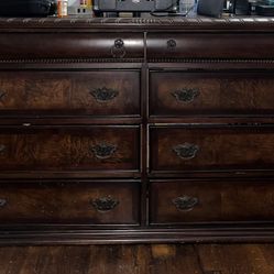 Wooden Dresser with Eight Drawers
