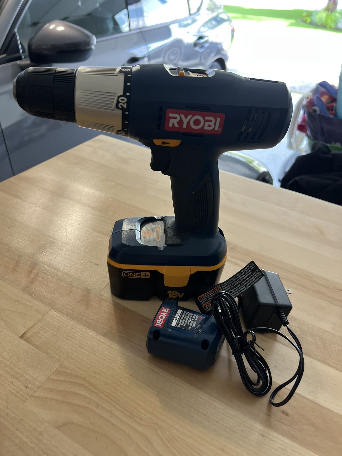 RYOBI 18V Cordless Drill + ONE+ Battery + Charger – Great Condition