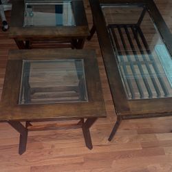 Coffee Table And 2 End Tables