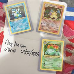 All 3 1st Edition 1999 Pokemon Set