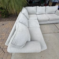 Light Grey Sectional Couch - DELIVERY AVAILABLE