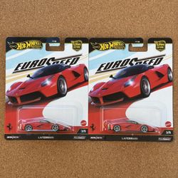 Hot Wheels Premium Car Culture Euro Speed LaFerrari - Lot Of 2