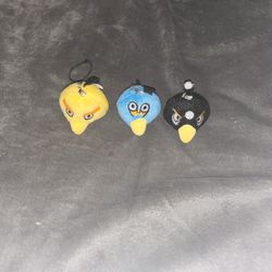Angry Birds Plushie Keychain Set