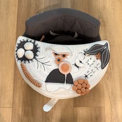 Crate&Barrel Gray, White & Tan Interactive Baby Seat