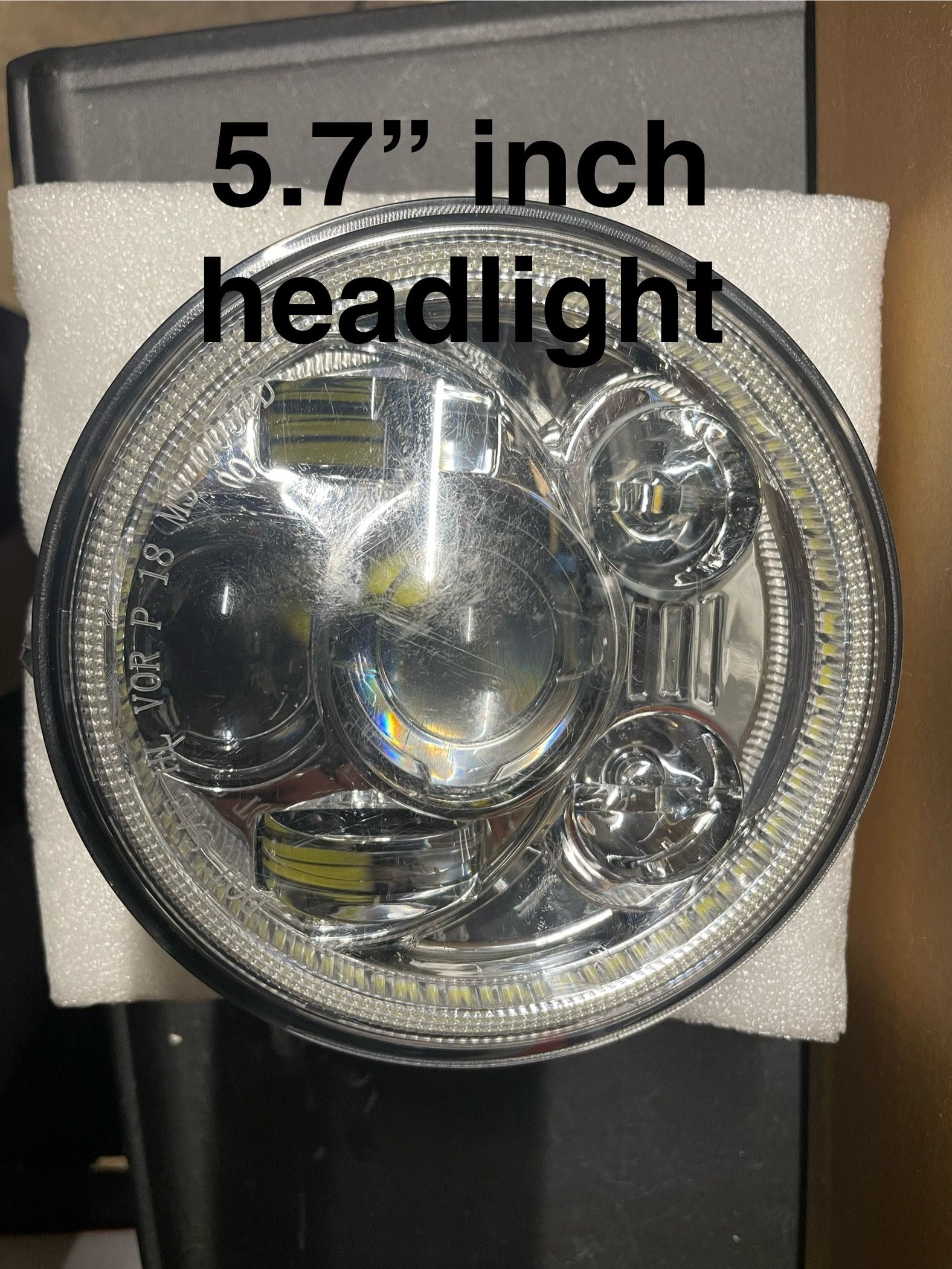 LED Headlight 5.7” Inch Round For Motorcycle