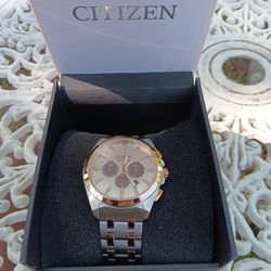 Men's Citizen Eco-Drive Carson Sport Luxury Two-tone Chronograph Watch