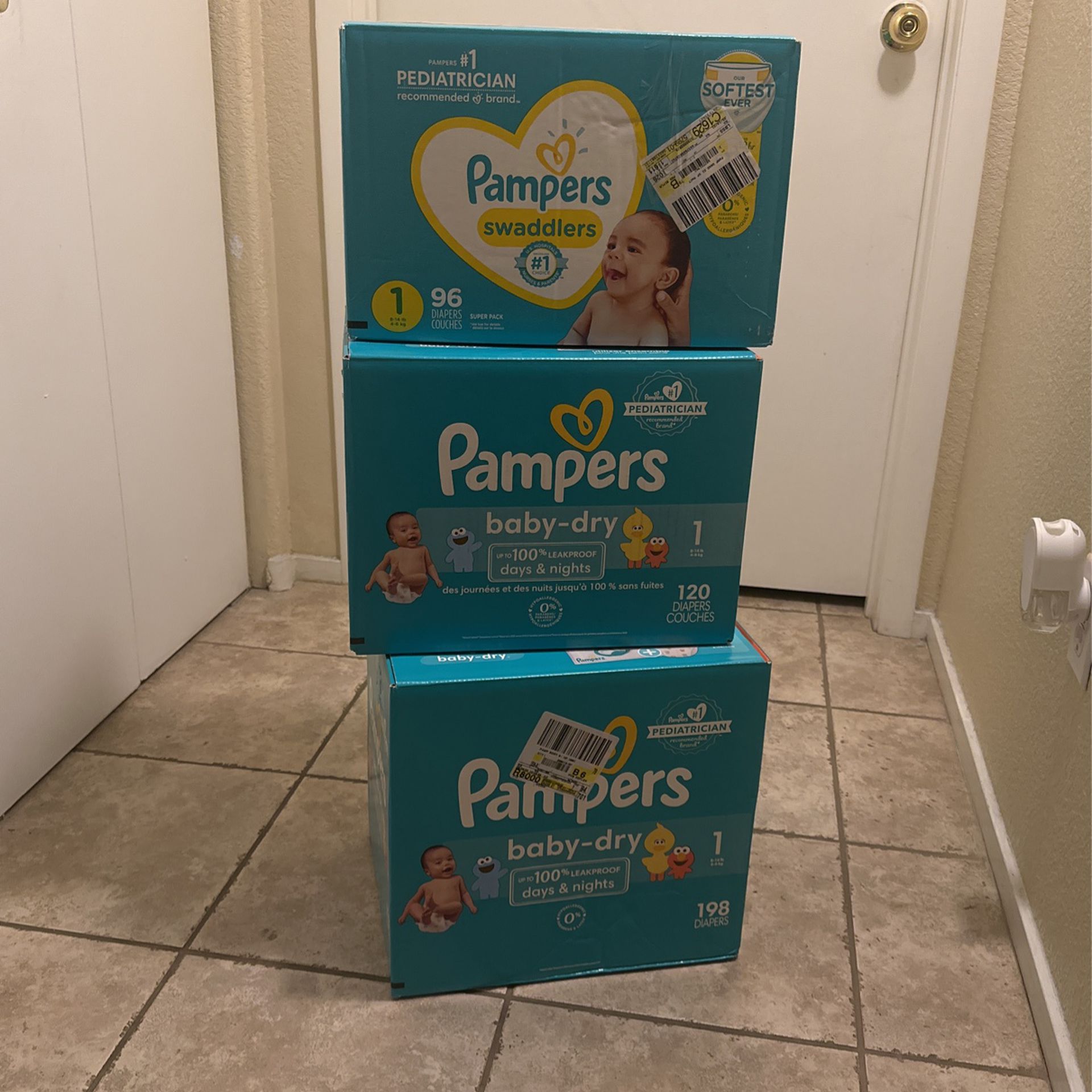 Pampers 3 Boxes Of Diapers  For 100 Dollars 