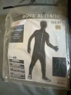 Stick Man Halloween costume with lights