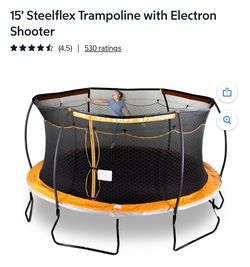 15' Steelflex Trampoline with Electron Shooter