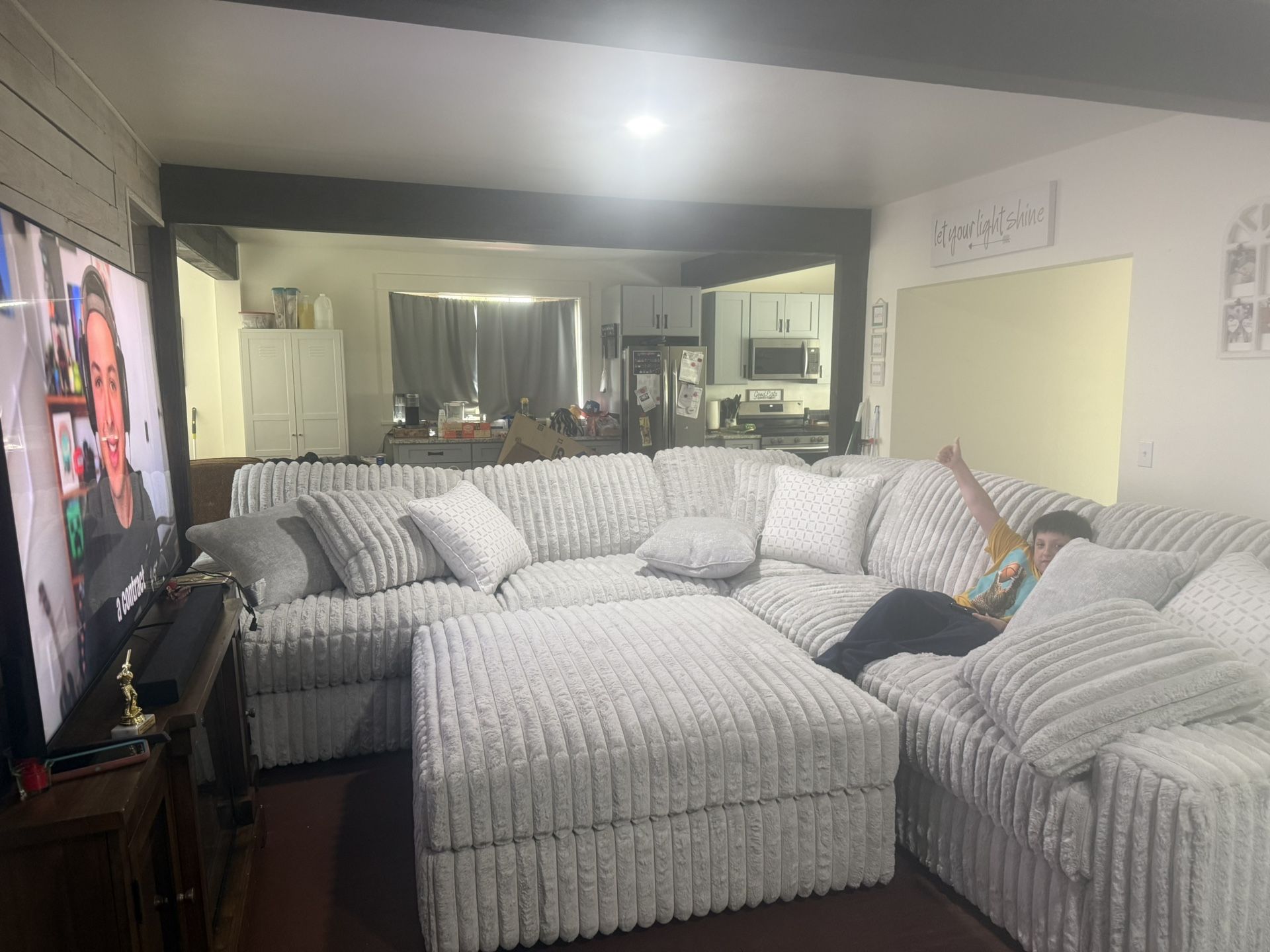 Stupendous Sectional And Ottoman