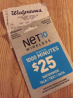 Net 10 card 1000 min