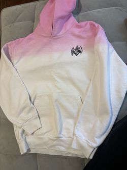Warren Lotas Pink White Ombre Graphic Hoodie