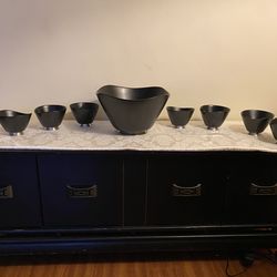 Georg Jensen Mahogany & Sterling Silver Salad Bowl Set – MCM