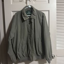 Weatherproof Garment Co. Olive Green Light Weight Jacket Size Med. 