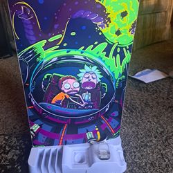 Playstation 5 Disc Version Console White with Rick n Morty Skin.