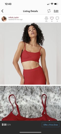 NWT Alo Airbrush Enzo Bra Xs