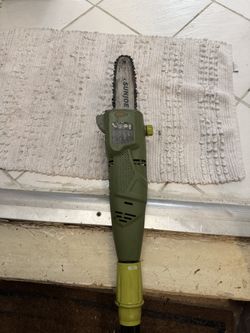is:  ⸻  Title: Sun Joe Electric Pole Saw / Chain Saw – Excellent Condition  Price: $45 OBO  Condition: Used – Works great  Description: Sun Joe corded
