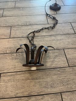 Vintage Metal Leaf Pendant Hanging Light