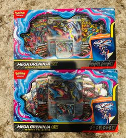 Pokemon Mega Greninja Ex Premium Collection Factory Sealed Box - 8 Booster Packs