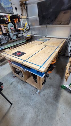 Custom Mobile Workbench with DeWalt Table Saw and Router Table