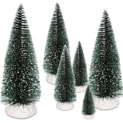 Mini Christmas Trees - Bottle Brush Trees with Resin Chassis, Small Artificial Tree, Tabletop Trees, Used for Winter Decor, Tabletop Decoration,Christ