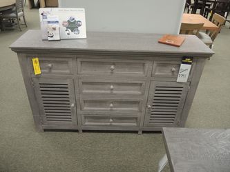 Perennial Home Sage 6 Drawer 2 Door Buffet - Weathered Gray | Sideboard | Credenza