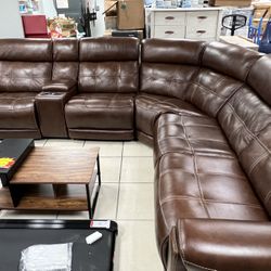 Power recliner sectional sofa