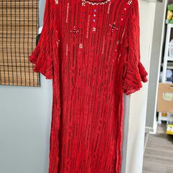 WOMENS FULL LENGTH SUMMER DRESS IN A LARGE SIZE SOLD IN AS IS CONDITION