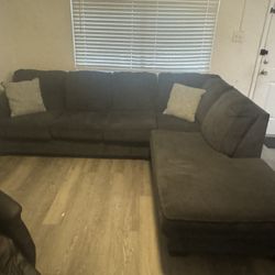 L Shaped Navy Blue Couch 