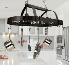 Oval Ceiling Hanging Pot Rack