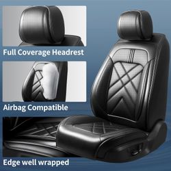 Toyota Camry 2013-2026 Car Seat Covers *Full Set* PU Leather Black