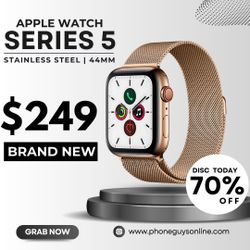 ⌚ Apple Watch Series 5 Stainless Steel 44mm (Cellular, Brand New) – Now $249! Save 70% 