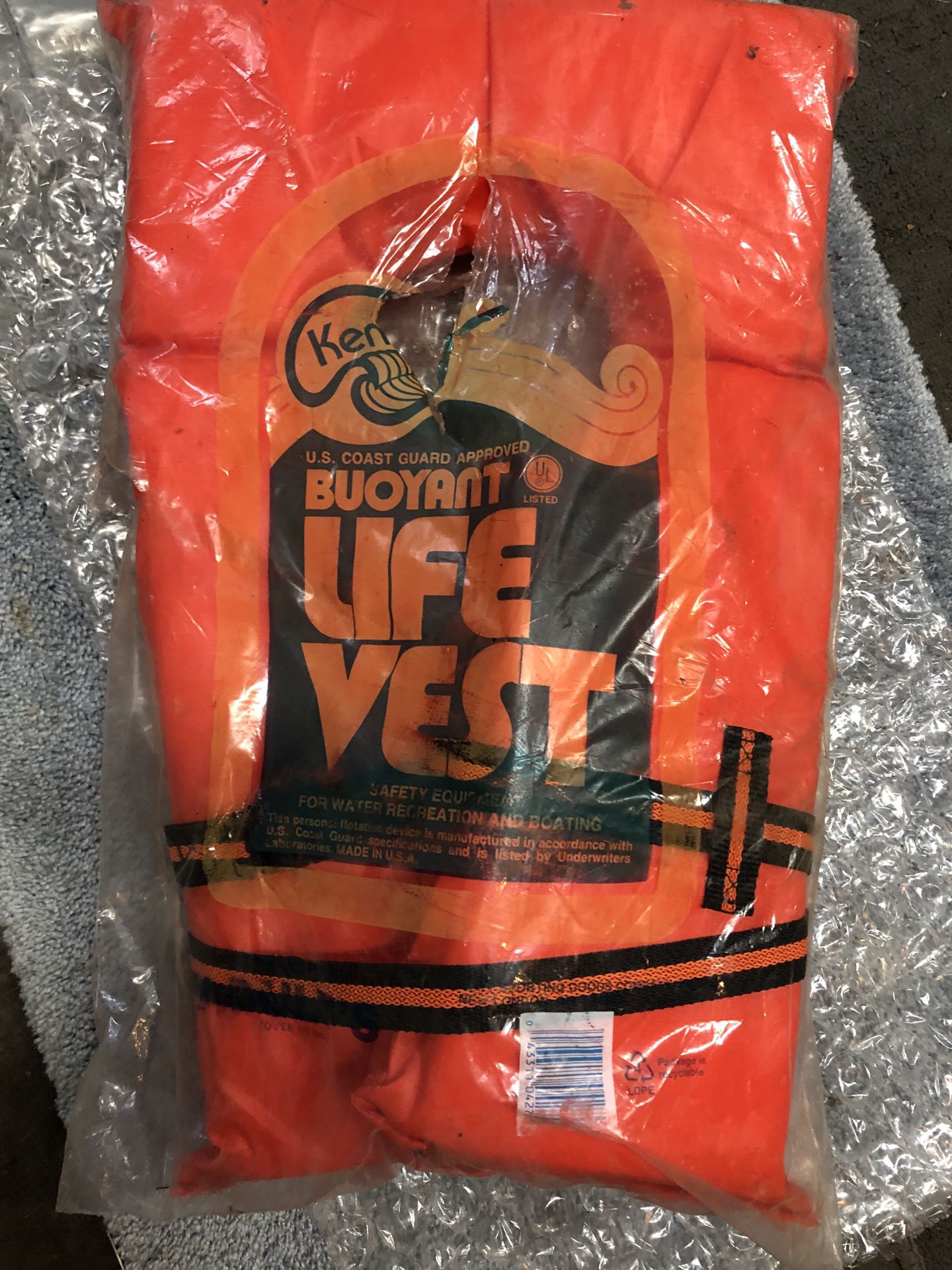 Adult Universal Life Vest Still In Package 
